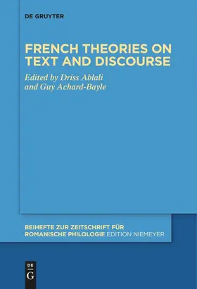 Achard-Bayle / Ablali |  French theories on text and discourse | Buch |  Sack Fachmedien