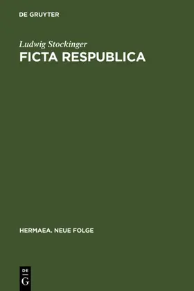 Stockinger |  Ficta respublica | eBook | Sack Fachmedien