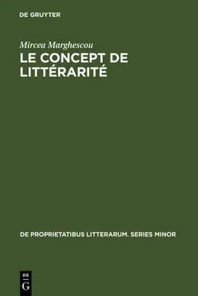 Marghescou |  Le concept de littérarité | eBook | Sack Fachmedien