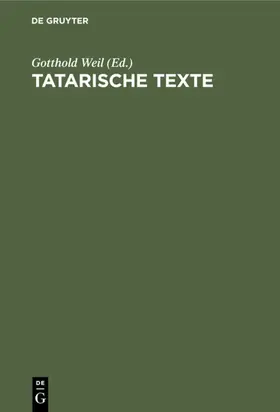 Weil |  Tatarische Texte | eBook | Sack Fachmedien