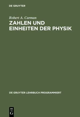Carman |  Zahlen und Einheiten der Physik | eBook | Sack Fachmedien