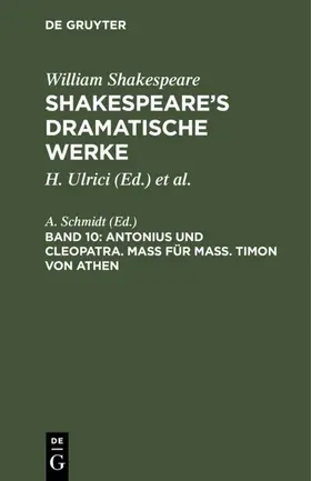 Schmidt |  Antonius und Cleopatra. Maß für Maß. Timon von Athen | eBook | Sack Fachmedien