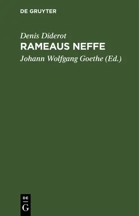 Diderot / Goethe | Rameaus Neffe | E-Book | sack.de