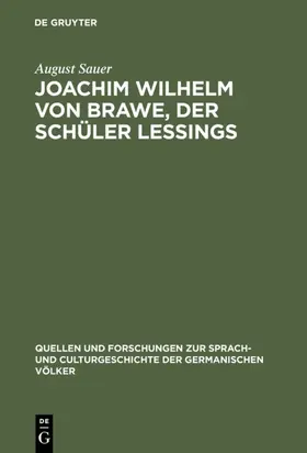 Sauer | Joachim Wilhelm von Brawe, der Schüler Lessings | E-Book | sack.de