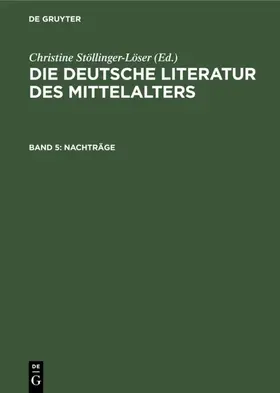 Stammler / Langosch / Wachinger |  Nachträge | eBook | Sack Fachmedien