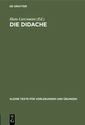 Lietzmann | Die Didache | E-Book | www2.sack.de