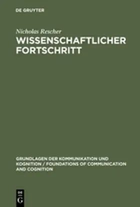 Rescher |  Wissenschaftlicher Fortschritt | Buch |  Sack Fachmedien
