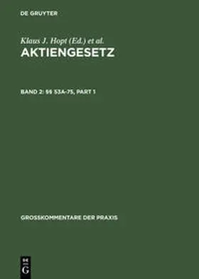  Aktiengesetz / §§ 53a-75 | Buch |  Sack Fachmedien