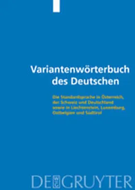 Ammon / Bickel / Ebner |  Variantenwörterbuch des Deutschen | Buch |  Sack Fachmedien
