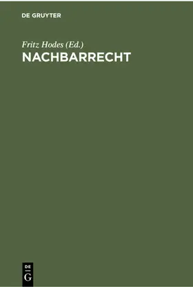 Degruyter |  Nachbarrecht | Buch |  Sack Fachmedien