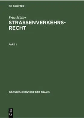 Müller |  Straßenverkehrsrecht | Buch |  Sack Fachmedien