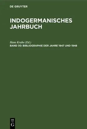 Krahe |  Bibliographie der Jahre 1947 und 1948 | Buch |  Sack Fachmedien