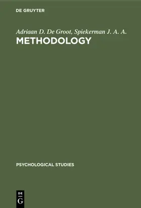 J. A. A. / De Groot |  Methodology | Buch |  Sack Fachmedien