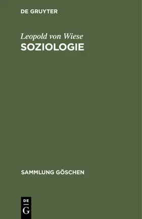 Wiese | Soziologie | Buch | 978-3-11-230458-7 | www2.sack.de