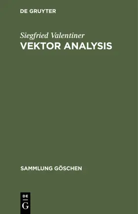 Valentiner |  Vektor analysis | Buch |  Sack Fachmedien