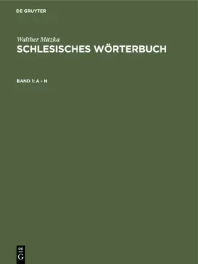Mitzka |  A - H | Buch |  Sack Fachmedien