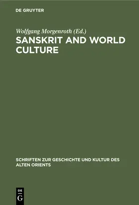 Morgenroth |  Sanskrit and World Culture | Buch |  Sack Fachmedien