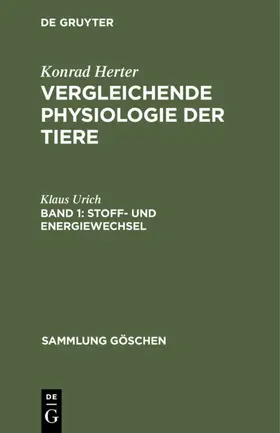 Urich |  Stoff- und Energiewechsel | Buch |  Sack Fachmedien