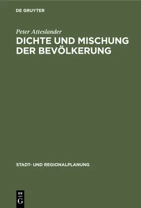 Atteslander |  Dichte und Mischung der Bevölkerung | eBook | Sack Fachmedien