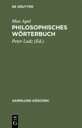 Apel / Ludz |  Philosophisches Wörterbuch | eBook | Sack Fachmedien
