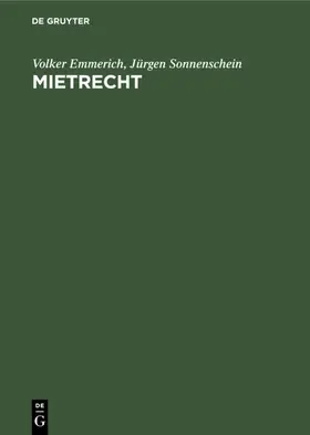 Emmerich / Sonnenschein |  Mietrecht | eBook | Sack Fachmedien