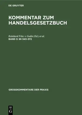 Godin / Ratz |  (§§ 343–372) | eBook | Sack Fachmedien