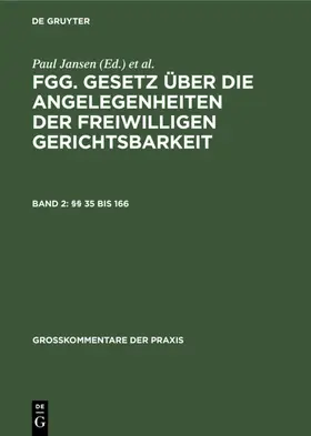 Jansen / Schuckmann / Sonnenfeld |  §§ 35 bis 166 | eBook | Sack Fachmedien