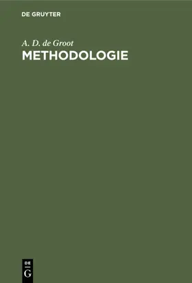 De Groot | Methodologie | E-Book | sack.de