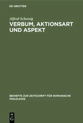 Schossig | Verbum, Aktionsart und Aspekt | E-Book | sack.de