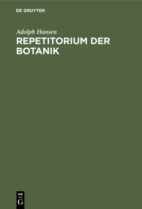 Hansen |  Repetitorium der Botanik | eBook | Sack Fachmedien