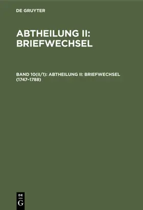 Degruyter |  1747-1788 | Buch |  Sack Fachmedien