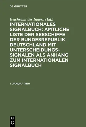 1. Januar 1910 | Buch | 978-3-11-234555-9 | sack.de