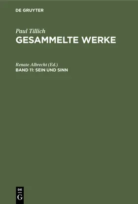 Albrecht |  Sein und Sinn | eBook | Sack Fachmedien