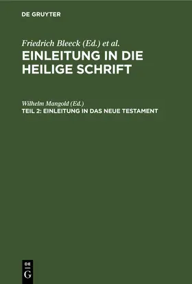 Mangold |  Einleitung in das Neue Testament | eBook | Sack Fachmedien