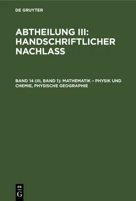  Mathematik – Physik und Chemie, Physische Geographie | eBook | Sack Fachmedien