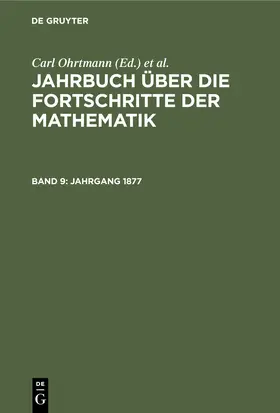 Lampe / Ohrtmann / Henoch |  Jahrgang 1877 | Buch |  Sack Fachmedien