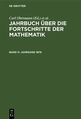 Lampe / Ohrtmann / Henoch |  Jahrgang 1879 | Buch |  Sack Fachmedien