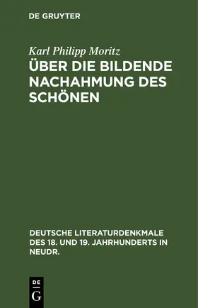 Moritz |  Über die Bildende Nachahmung des Schönen | eBook | Sack Fachmedien