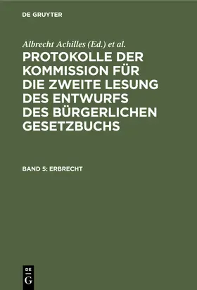 Achilles / Spahn / Gebhard | Erbrecht | Buch | 978-3-11-237637-9 | sack.de