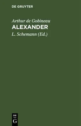 Gobineau / Schemann | Alexander | E-Book | www2.sack.de