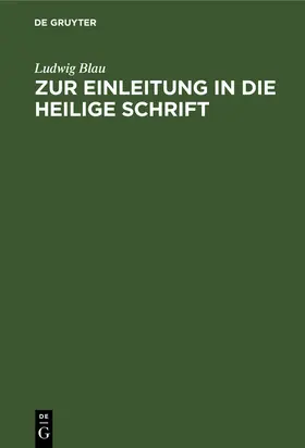 Blau |  Zur Einleitung in die Heilige Schrift | Buch |  Sack Fachmedien