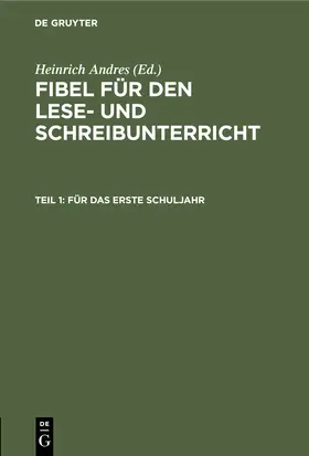 Andres |  Für das erste Schuljahr | Buch |  Sack Fachmedien