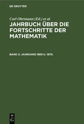 Ohrtmann / Henoch / Lampe |  Jahrgang 1869 u. 1870. | eBook | Sack Fachmedien