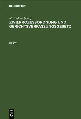 Busch / Sydow / Krantz |  Zivilprozeßordnung und Gerichtsverfassungsgesetz | Buch |  Sack Fachmedien