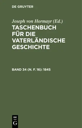 Hormayr |  1845 | Buch |  Sack Fachmedien