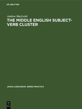 MacLeish | The Middle English Subject-Verb Cluster | Buch | 978-3-11-241591-7 | sack.de