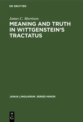 Morrison |  Meaning and Truth in Wittgenstein's Tractatus | Buch |  Sack Fachmedien