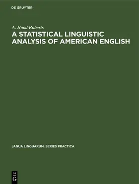 Roberts |  A Statistical Linguistic Analysis of American English | eBook | Sack Fachmedien