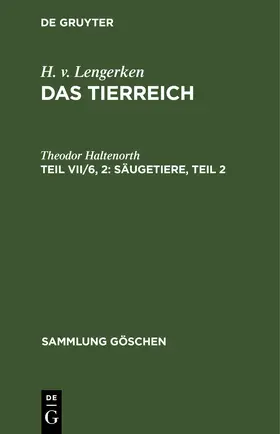 Haltenorth | Säugetiere, Teil 2 | Buch | 978-3-11-241647-1 | www2.sack.de