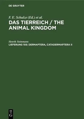 Steinmann |  Dermaptera, Catadermaptera II | eBook | Sack Fachmedien